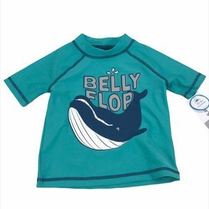 Carter’s Belly Flop Whale Swim Top Blue, 18 Months